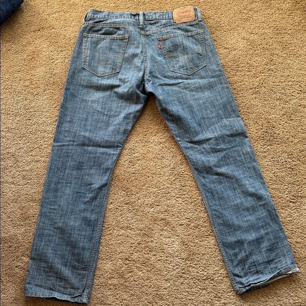 Levi's 514 Men's Light Blue Straight-Leg Jeans 36x32